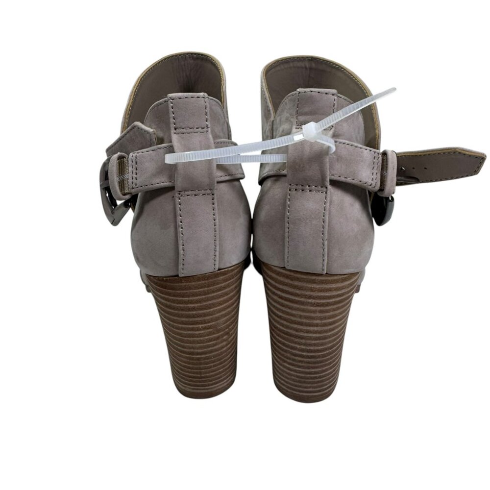 Vince Camuto Gray Peep Toe Block Heel Sandals – Size 7M (NWT) - Picture 4 of 7